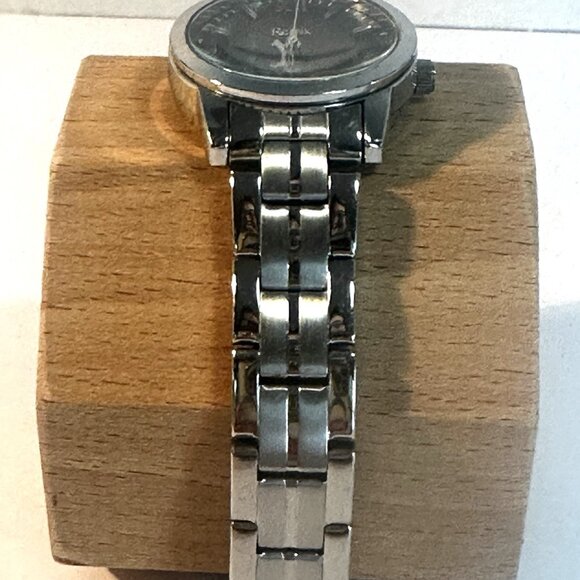 Remix Women's Stainless Steel Watch Blue Face Date Dial Silver Band Working - Picture 4 of 10